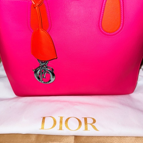 Dior Vibrant Pink and Orange Tote